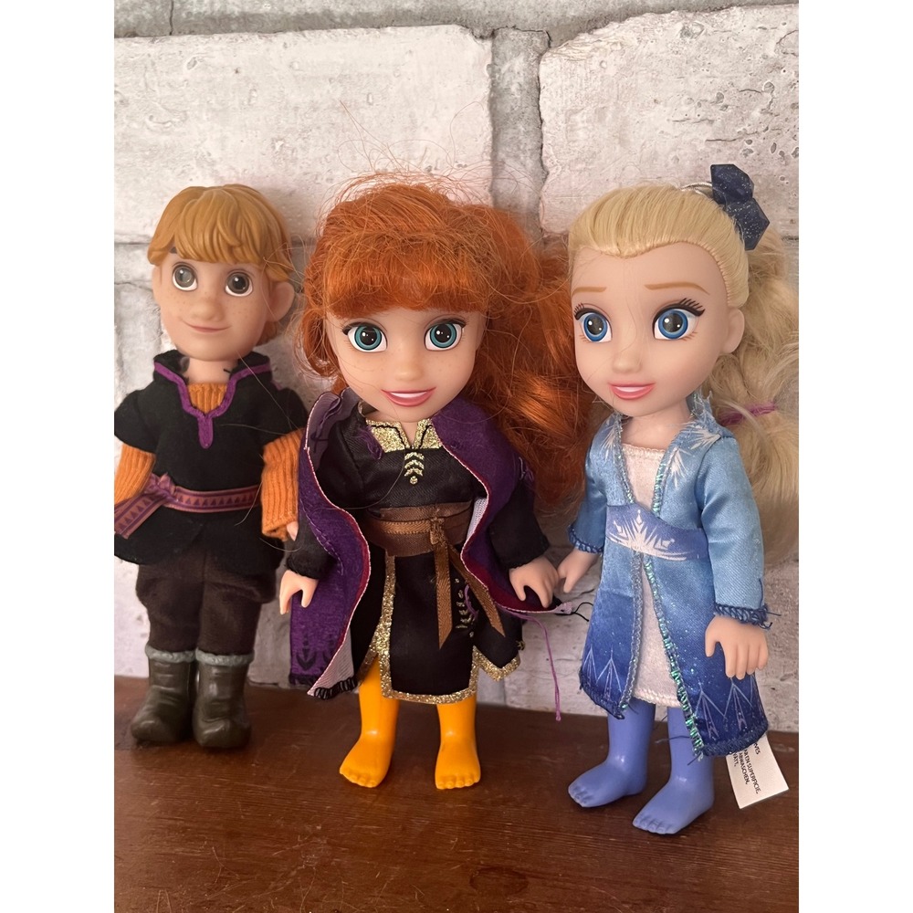Set of 3 Frozen 2 6" Dolls Elsa Anna Kristoff Jakks Pacific